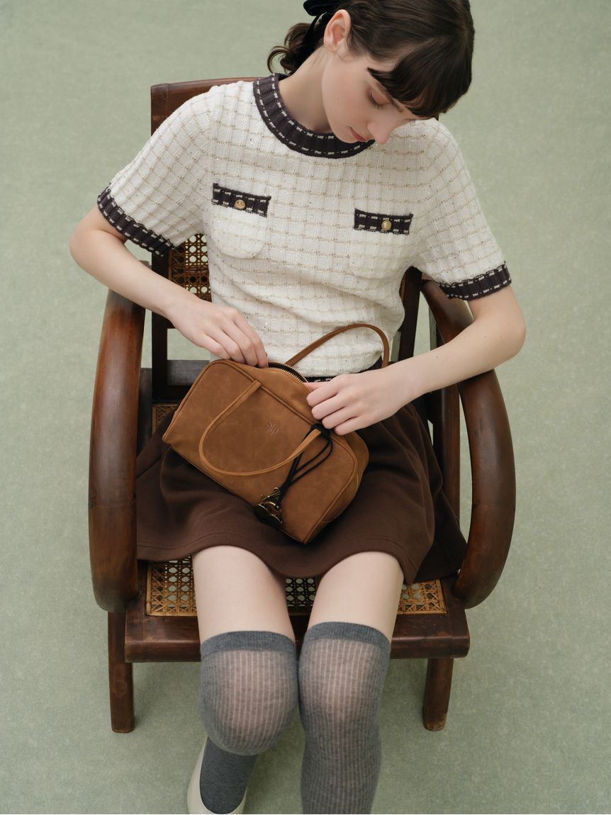 【スナイデルホーム/SNIDEL HOME】 ラメニットツイードプルオーバー