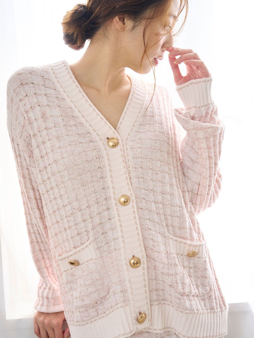 メンズファッションオススメ|【スナイデルホーム/SNIDEL HOME】 ラメニットツイードカーディガン