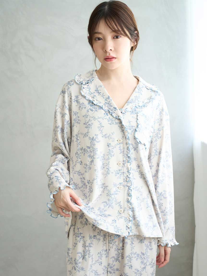 モテ系ファッションメンズ|【スナイデルホーム/SNIDEL HOME】 シルキーフリース開襟シャツ