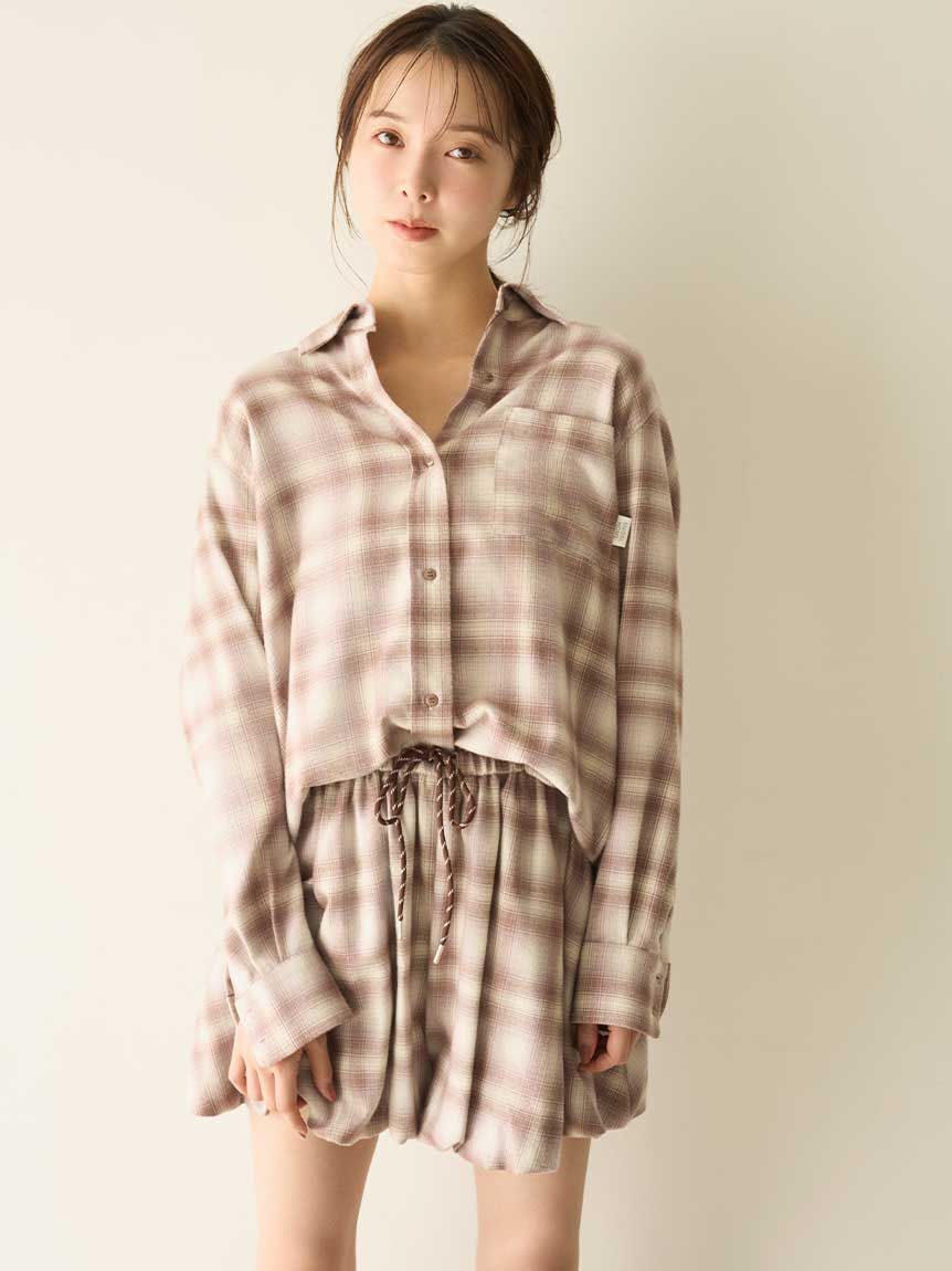 メンズファッションなら|【スナイデルホーム/SNIDEL HOME】 ネルチェックバルーンショートパンツ