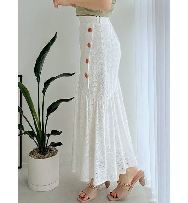 【リゼクシー/RESEXXY】 コットンレースマーメイドスカート