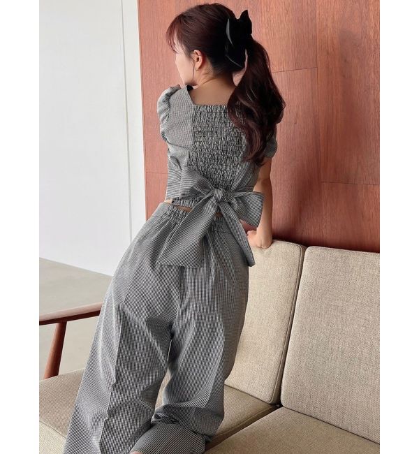 【リゼクシー/RESEXXY】 バックリボンスクエアブラウス【セットアップ着用可能】