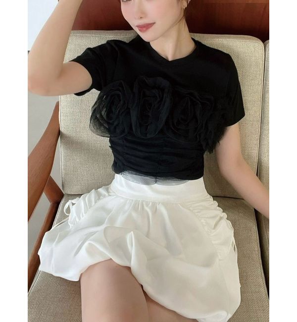 メンズファッションの一押し|【リゼクシー/RESEXXY】 チュールモチーフドッキングTシャツ