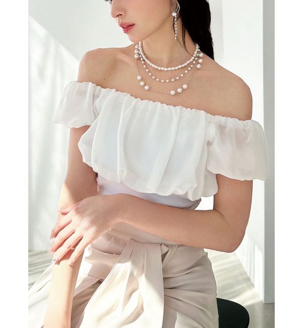 メンズファッションなら|【リゼクシー/RESEXXY】 シアードッキングオフショルトップス