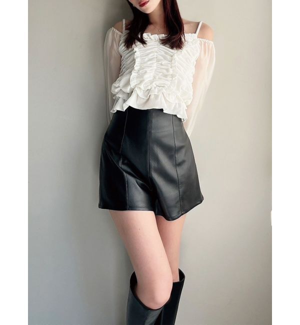 【リゼクシー/RESEXXY】 ハイウエストショートパンツ