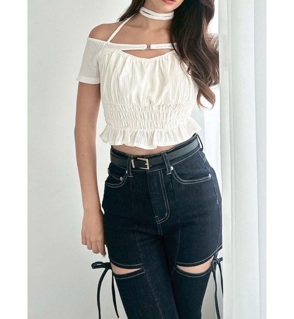 モテ系メンズファッション|【リゼクシー/RESEXXY】 フリルデザインカットトップス