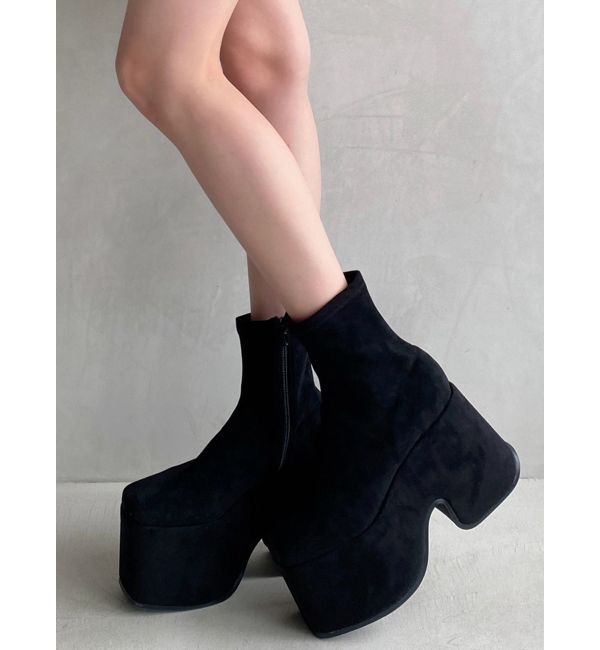 【リゼクシー/RESEXXY】 【追加生産分】厚底スエードショートブーツ