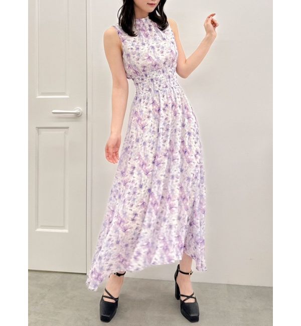 【ダズリン/dazzlin】 Ripple Flowerシャーリングワンピース