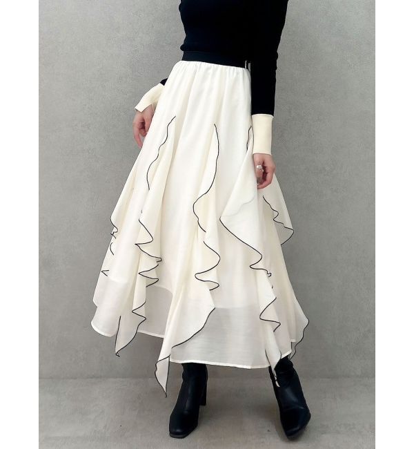 【ダズリン/dazzlin】 ペタルヘムオーガンスカート