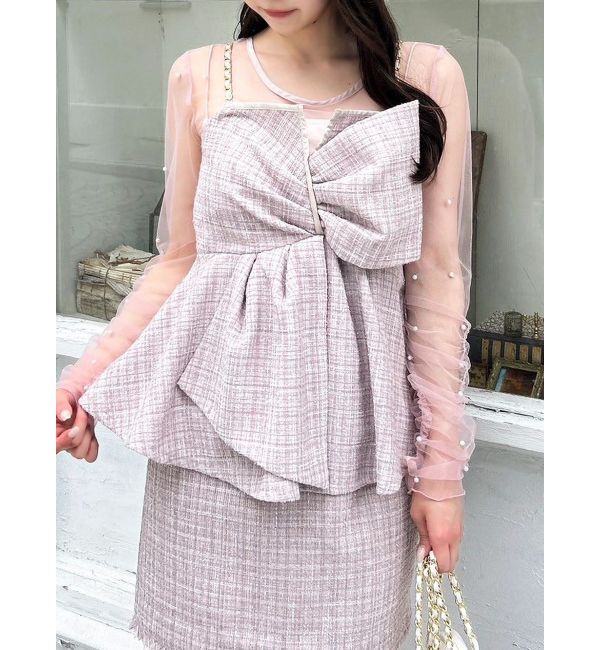 メンズファッションなら|【ダズリン/dazzlin】 モチーフチュールシアートップス