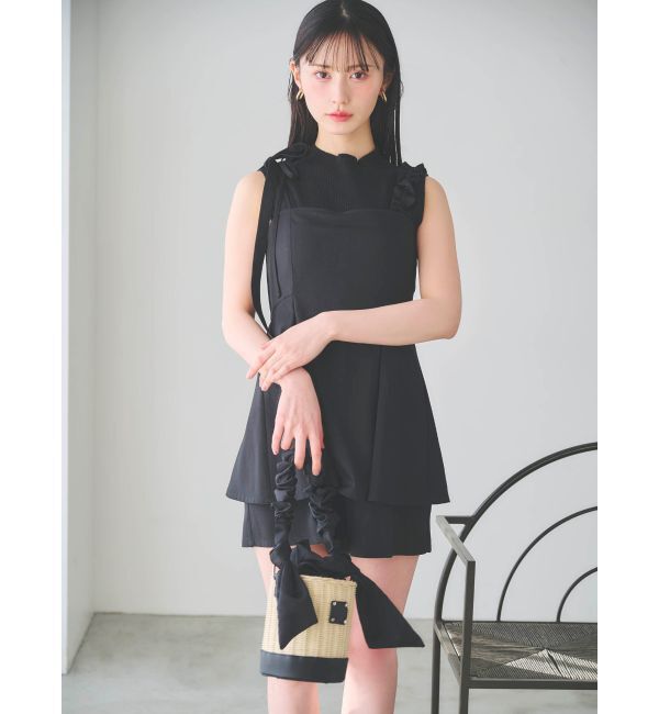 【ダズリン/dazzlin】 ペプラムロンパース