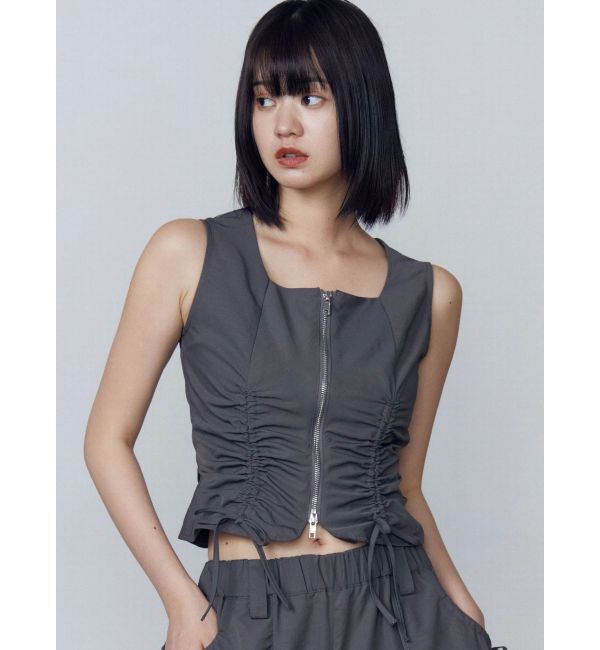 ファッションメンズお薦め|【エモダ/EMODA】 リボンギャザートップ
