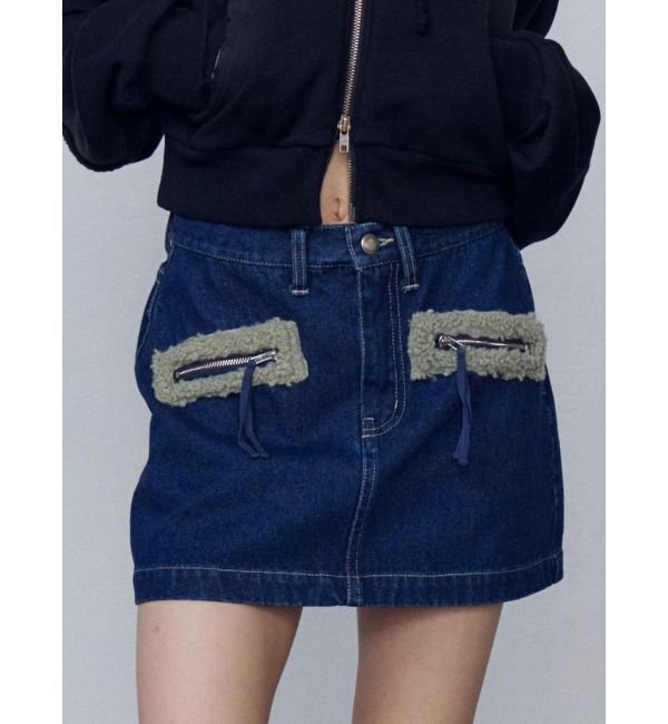 【エモダ/EMODA】 ボアポケットミニスカート