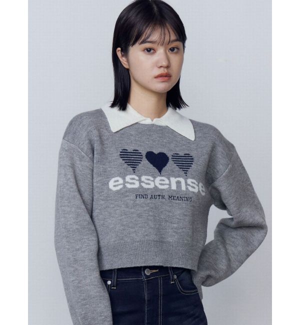 【エモダ/EMODA】 ハートロゴジャガードニット