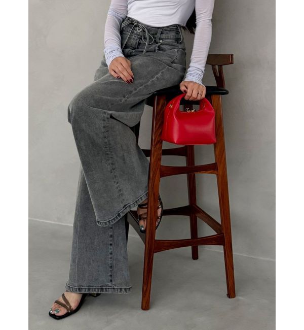 ファッションメンズお薦め|【マーキュリーデュオ/MERCURYDUO】 【OUNNOUN】ハイライズワイドレッグデニム