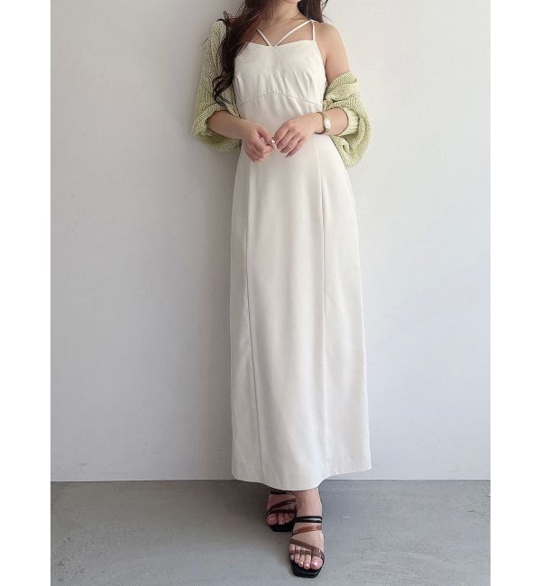 【マーキュリーデュオ/MERCURYDUO】 Iラインキャミワンピース