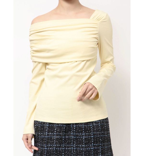 人気ファッションメンズ|【マーキュリーデュオ/MERCURYDUO】 アシメオフショルカットトップス