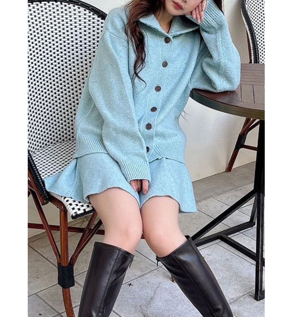 【マーキュリーデュオ/MERCURYDUO】 メランジニットセットアップ