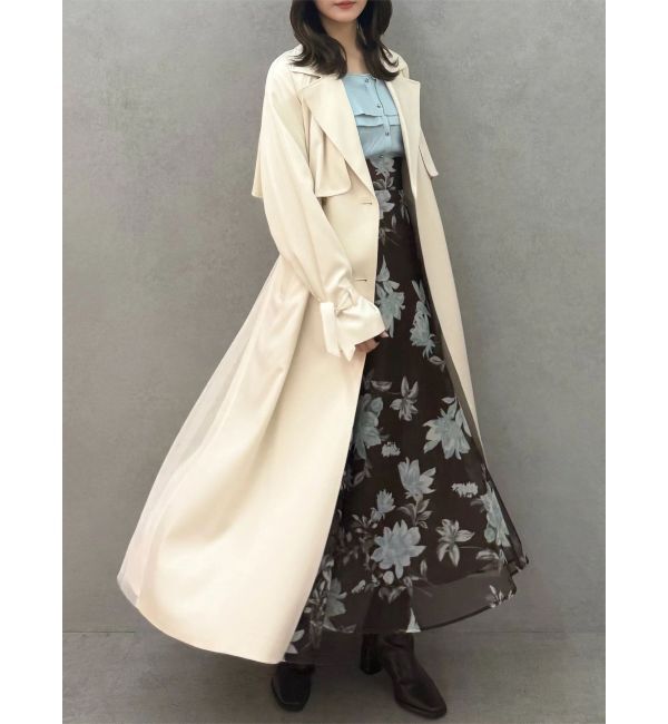 【マーキュリーデュオ/MERCURYDUO】 バックチュールトレンチコート