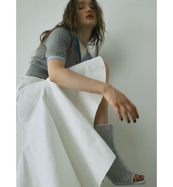 【マーキュリーデュオ/MERCURYDUO】 デニムイレギュラーヘムフレアスカート