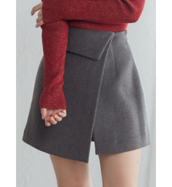 【ムルーア/MURUA】 ウール混ミニスカート