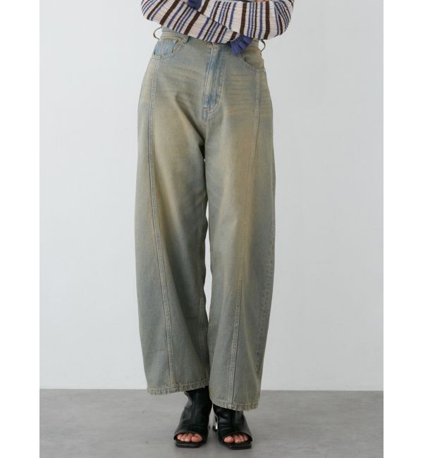 【ムルーア/MURUA】 バレルレッグコクーンシルエットデニム