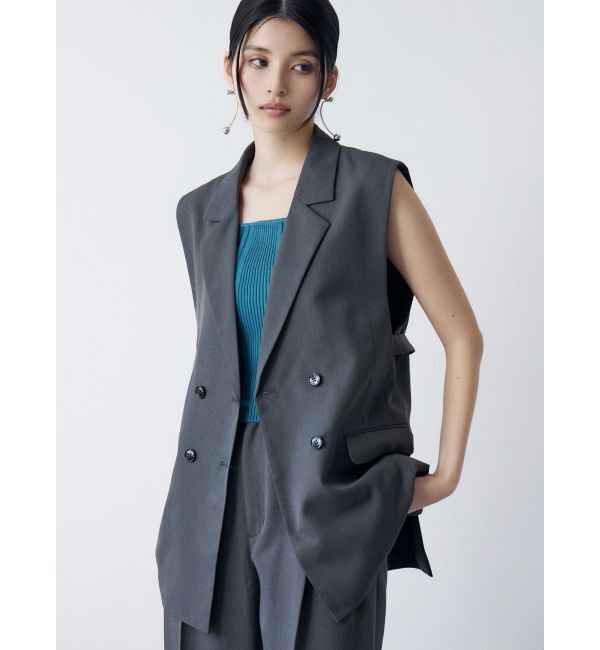 人気ファッションメンズ|【ムルーア/MURUA】 バックベルトテーラードジレ【セットアップ着用可】