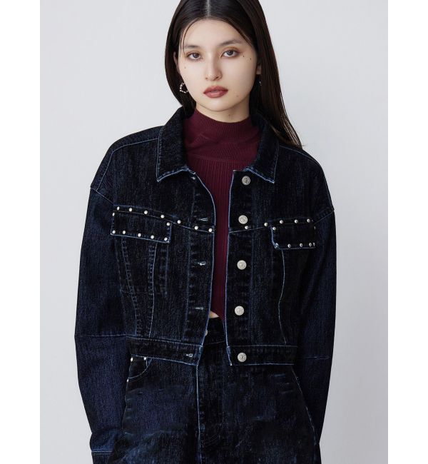 【ムルーア/MURUA】 フロッキーデニムジャケット【セット販売対象】