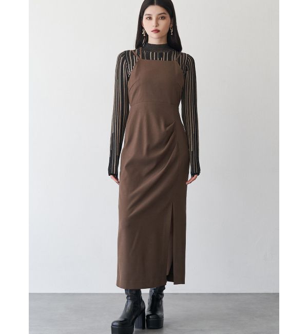 【ムルーア/MURUA】 ストリングキャミワンピース【セットアップ着用可】