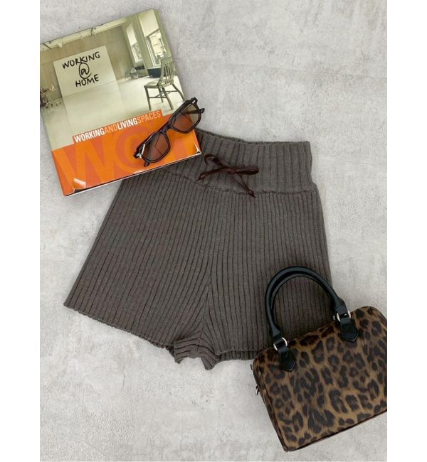 【ムルーア/MURUA】 リブニットキュロット