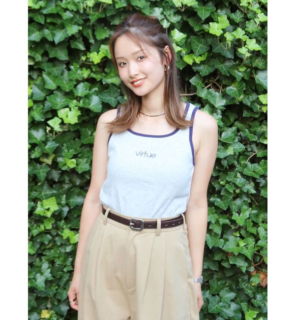 【アングリッド/Ungrid】 【WEB限定】バイカラーロゴタンクトップ