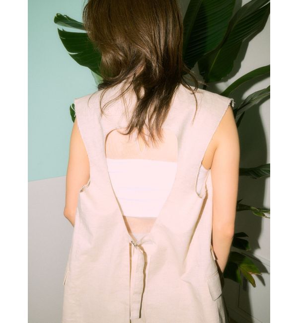 ファッションメンズのイチオシ|【アングリッド/Ungrid】 【Htage】バックデザインリネン混ノースリジャケット