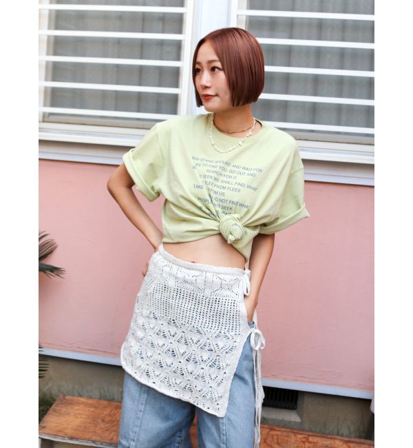 人気ファッションメンズ|【アングリッド/Ungrid】 フロントロゴメッセージTee