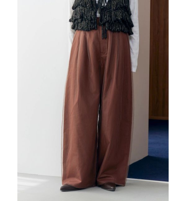 人気ファッションメンズ|【アングリッド/Ungrid】 チュールドッキングタックパンツ