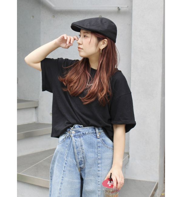 ファッションメンズお薦め|【アングリッド/Ungrid】 リネン混ボートネックショートTee