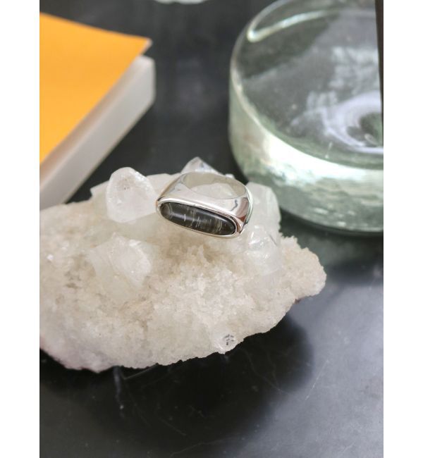 人気ファッションメンズ|【アングリッド/Ungrid】 エリプスデザインストーンコンビリング