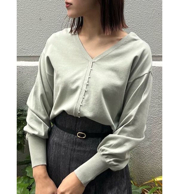 【ラグナムーン/LAGUNAMOON】 2WAYミニパールニットプルオーバー