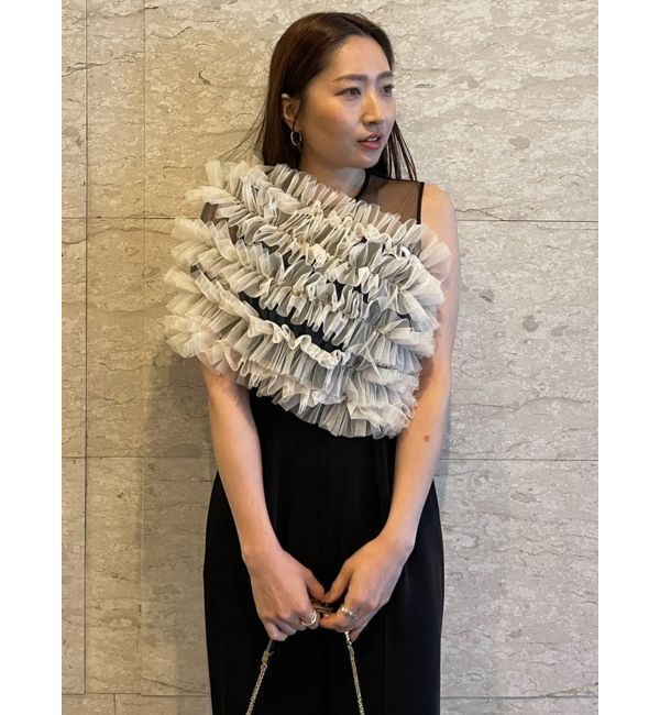 【ラグナムーン/LAGUNAMOON】 LADYチュールオフショルパンツドレス