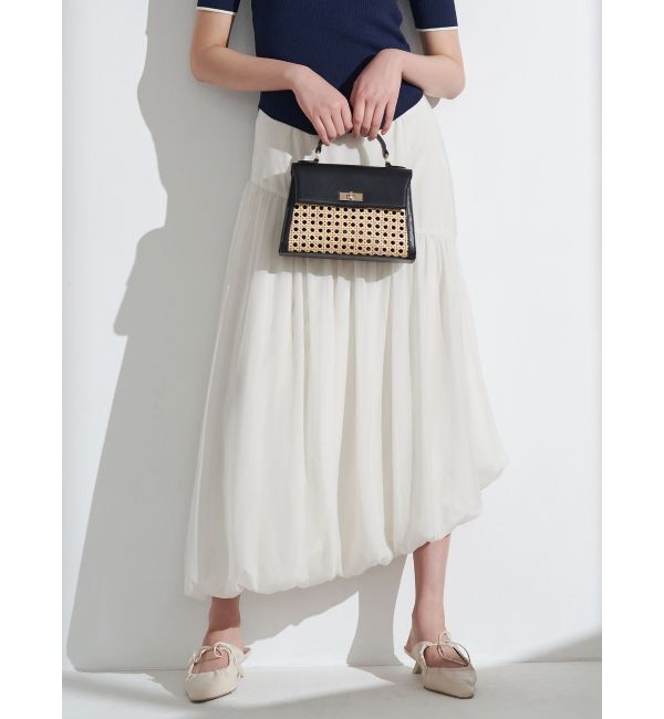 【ラグナムーン/LAGUNAMOON】 アシメ切替シアーバルーンスカート