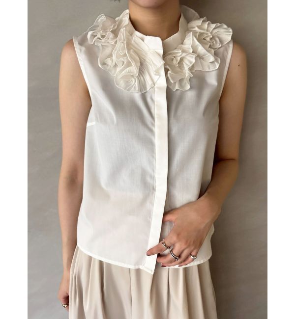 【ラグナムーン/LAGUNAMOON】 ネックモチーフノースリーブブラウス