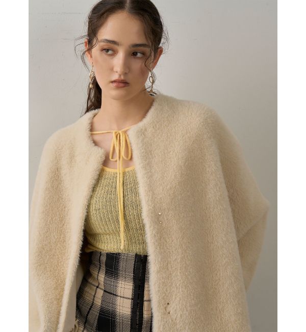 【ラグナムーン/LAGUNAMOON】 2WAYシアーアルパカニットプルオーバー