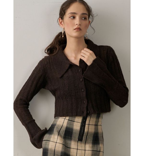 【ラグナムーン/LAGUNAMOON】 カラーデザインシアーニットカーデプルオーバー