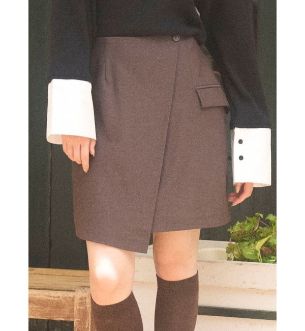 【ラグナムーン/LAGUNAMOON】 ラップディティールスカートショートパンツ