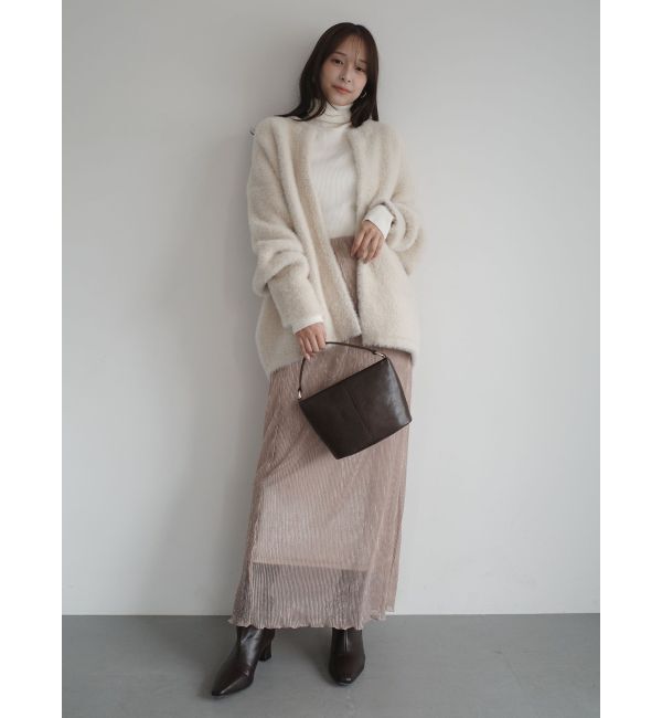 【ラグナムーン/LAGUNAMOON】 シアーラメプリーツIラインスカート