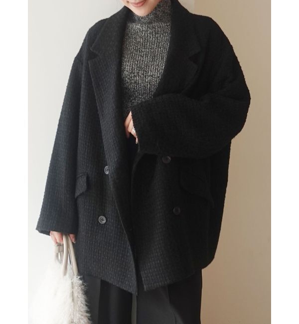 【ラグナムーン/LAGUNAMOON】 ツイードオーバージャケットコート