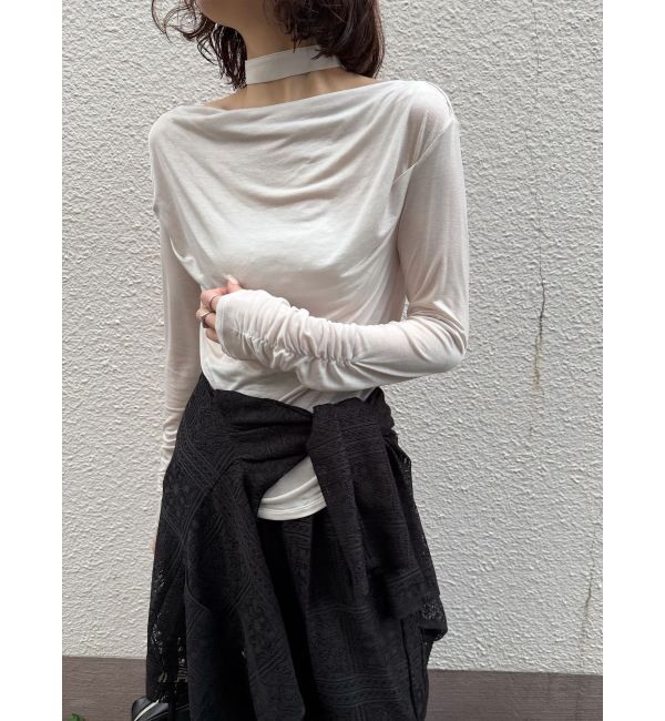 人気メンズファッション|【ラグナムーン/LAGUNAMOON】 ドレープボウタイカットトップス