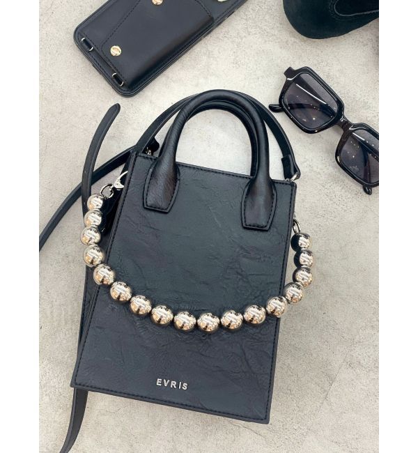 【エヴリス/EVRIS】 ボールチェーンモチーフスクエアショルダーBAG