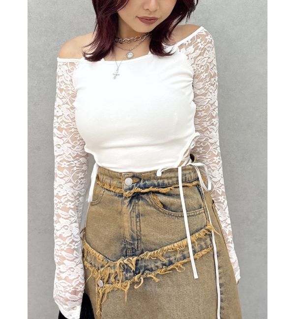 人気メンズファッション|【エヴリス/EVRIS】 サイドレースアップデザイントップス