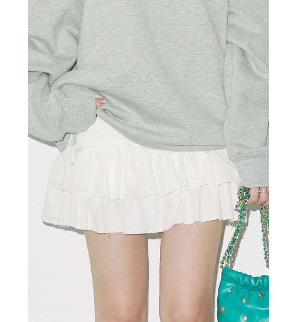 【エヴリス/EVRIS】 ドッキングフリルミニスカート