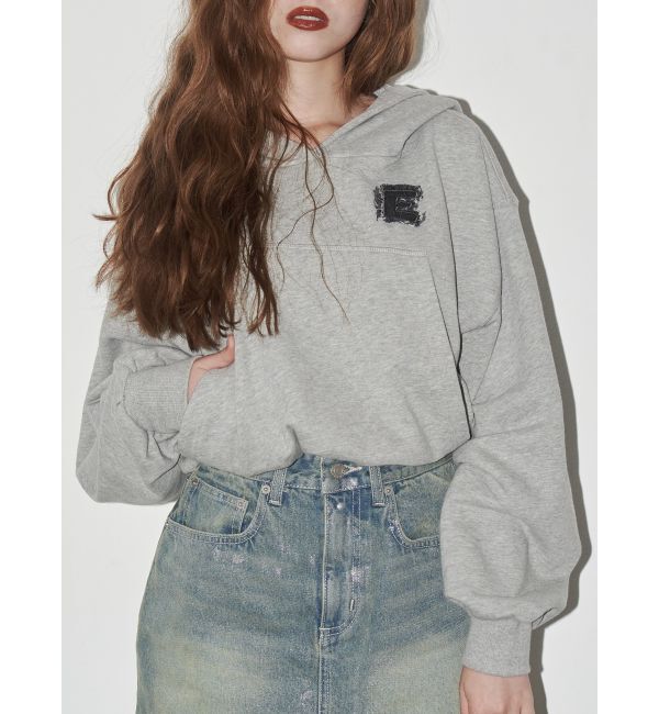 モテ系メンズファッション|【エヴリス/EVRIS】 デニムワンポイントバルーンショートフーディ【セットアップ着用可能】